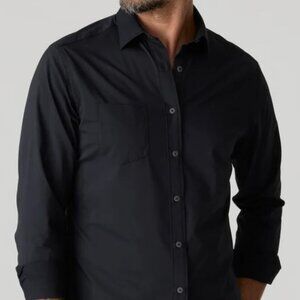 UNTUCKit Men’s Performance Gironde Button-down shirt, Black, 3XL